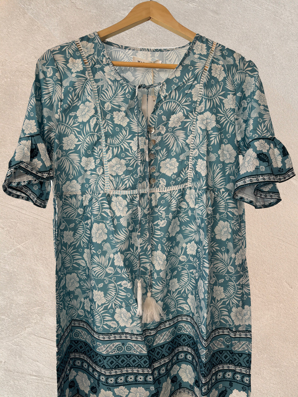 Blumenkleid Royalblau