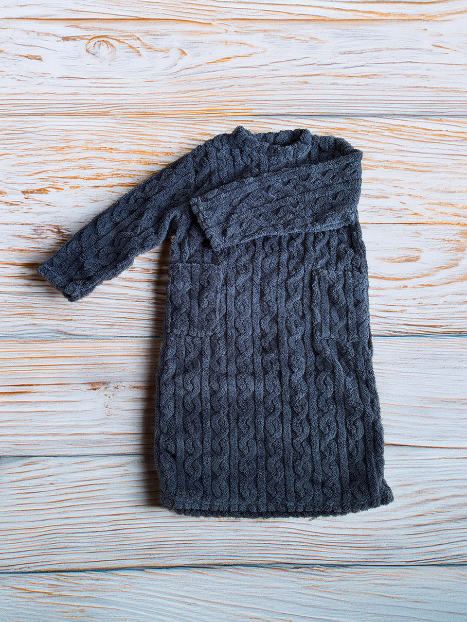 Strickkleid in Dunkelgrau