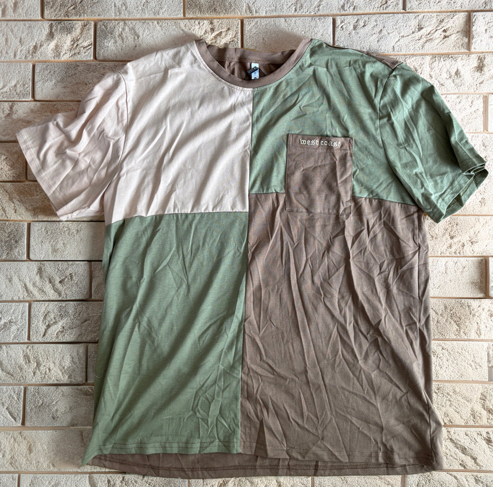 T-Shirt mit großem Karo Muster