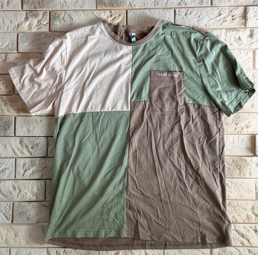 T-Shirt mit großem Karo Muster