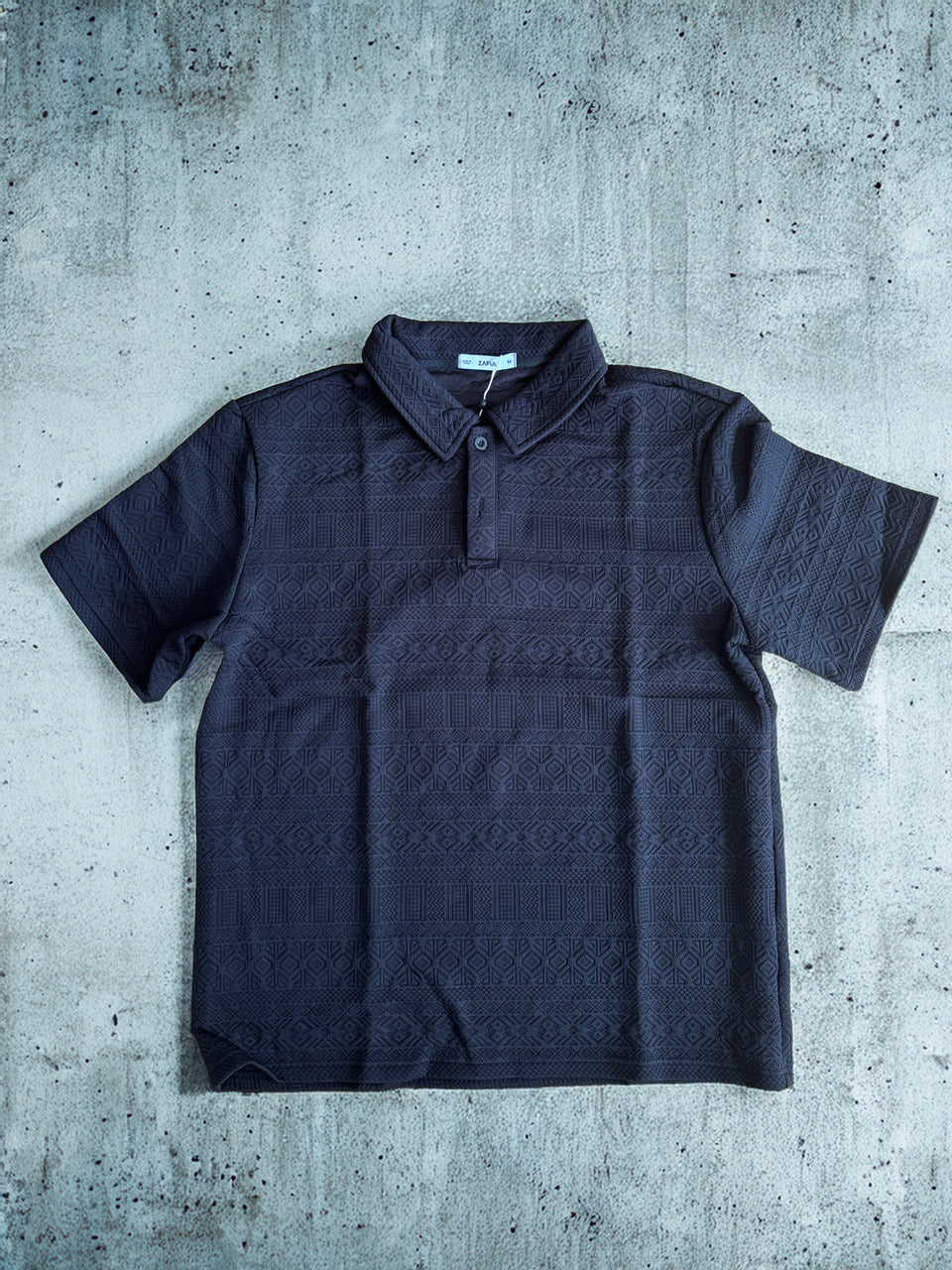 Poloshirt mit Strukturmuster