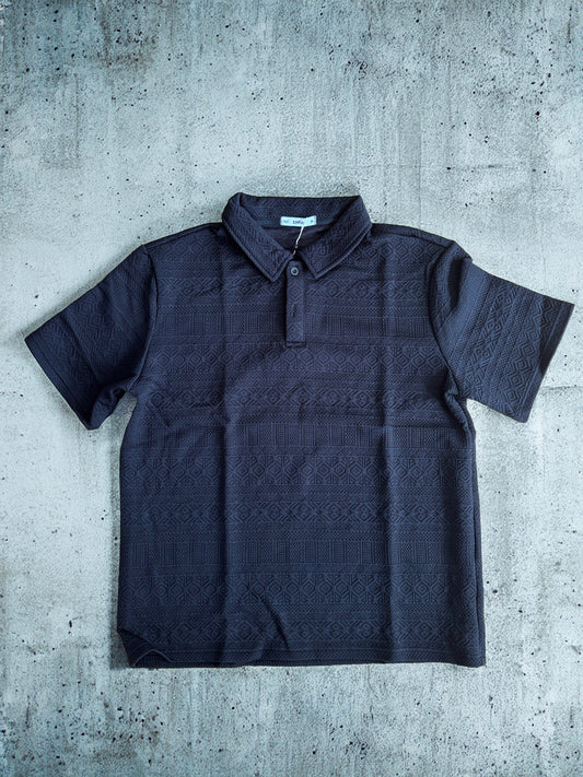 Poloshirt mit Strukturmuster